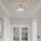 Millennium Ardezia 3Lt Semi Flush Mount, Nickel/Clear Ribbed