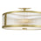 Millennium Ardezia 3Lt Semi Flush Mount, Brass/Clear Ribbed