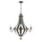 Millennium Ellijay 5 Light 33.5" Chandelier, Matte Black/Wood Tone
