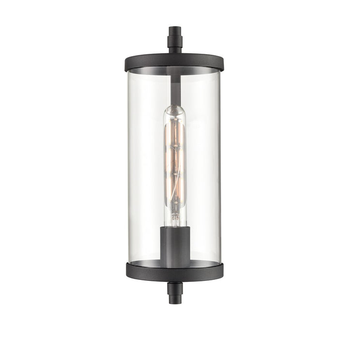 Millennium Lighting Beckham 1Lt 14" Outdoor Sconce, Black/Clear