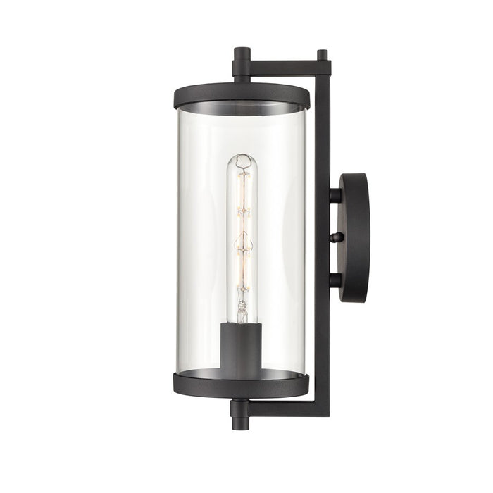 Millennium Lighting Beckham 1Lt 14" Outdoor Sconce, Black/Clear