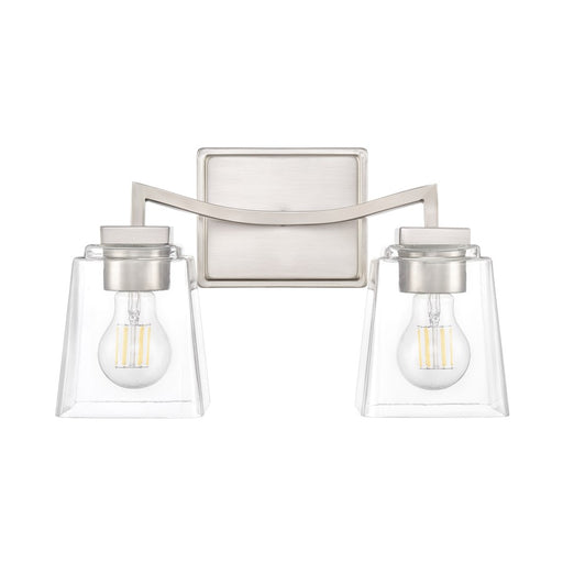 Millennium Lighting Avenna 2Lt 15" Vanity, Nickel/Clear Square