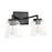 Millennium Lighting Avenna 2Lt 15" Vanity, Black/Clear Square - 24002-MB