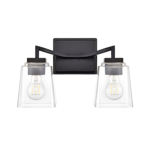 Millennium Lighting Avenna 2Lt 15" Vanity, Black/Clear Square