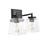 Millennium Lighting Avenna 2Lt 15" Vanity, Black/Clear Square
