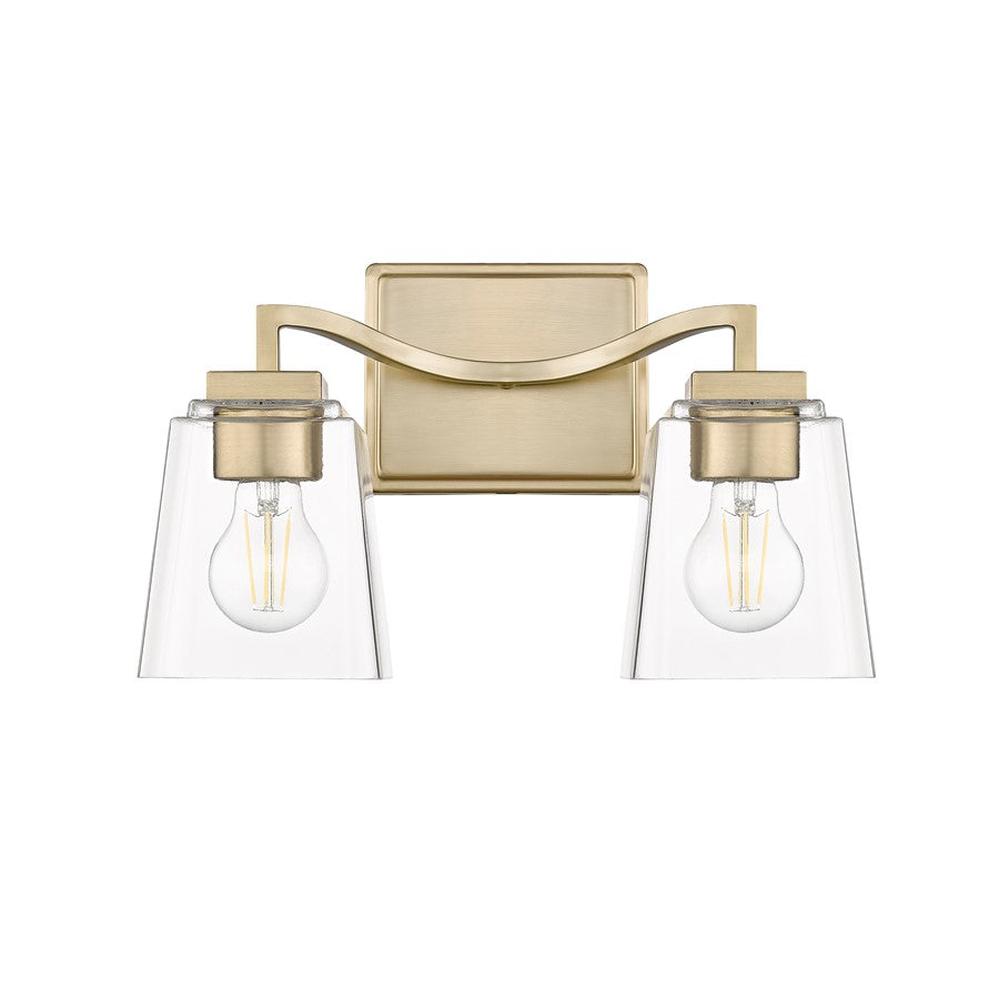 Millennium Lighting Avenna 2Lt Vanity, Modern Gold/Clear - 24002-MG