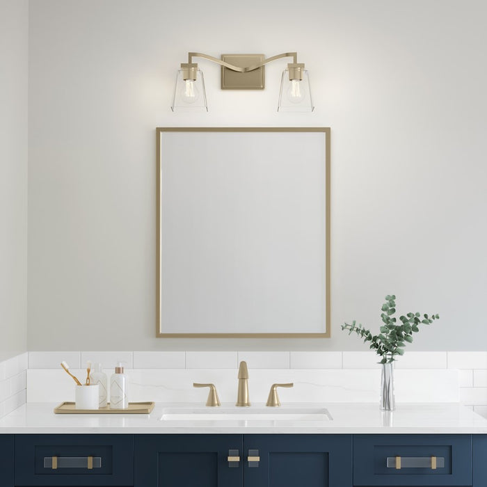 Millennium Lighting Avenna 2Lt Vanity, Modern Gold/Clear