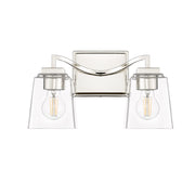 Millennium Lighting Avenna 2Lt Vanity, Polished Nickel/Clear - 24002-PN