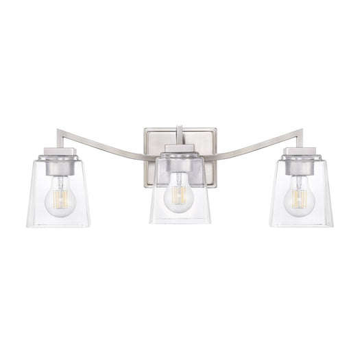 Millennium Lighting Avenna 3Lt 24" Vanity, Nickel/Clear Square