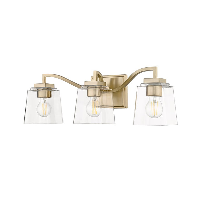 Millennium Lighting Avenna 3Lt Vanity, Modern Gold/Clear