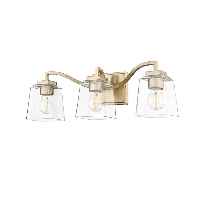 Millennium Lighting Avenna 3Lt Vanity, Modern Gold/Clear