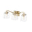 Millennium Lighting Avenna 3Lt Vanity, Modern Gold/Clear