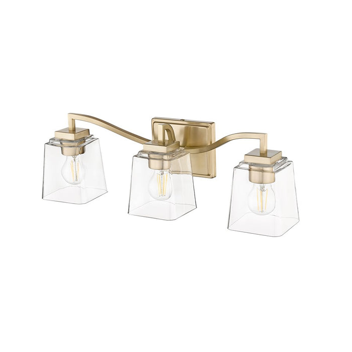 Millennium Lighting Avenna 3Lt Vanity, Modern Gold/Clear