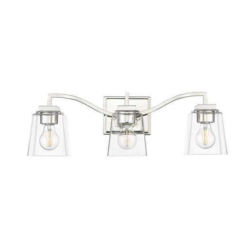 Millennium Lighting Avenna 3Lt Vanity, Polished Nickel/Clear - 24003-PN