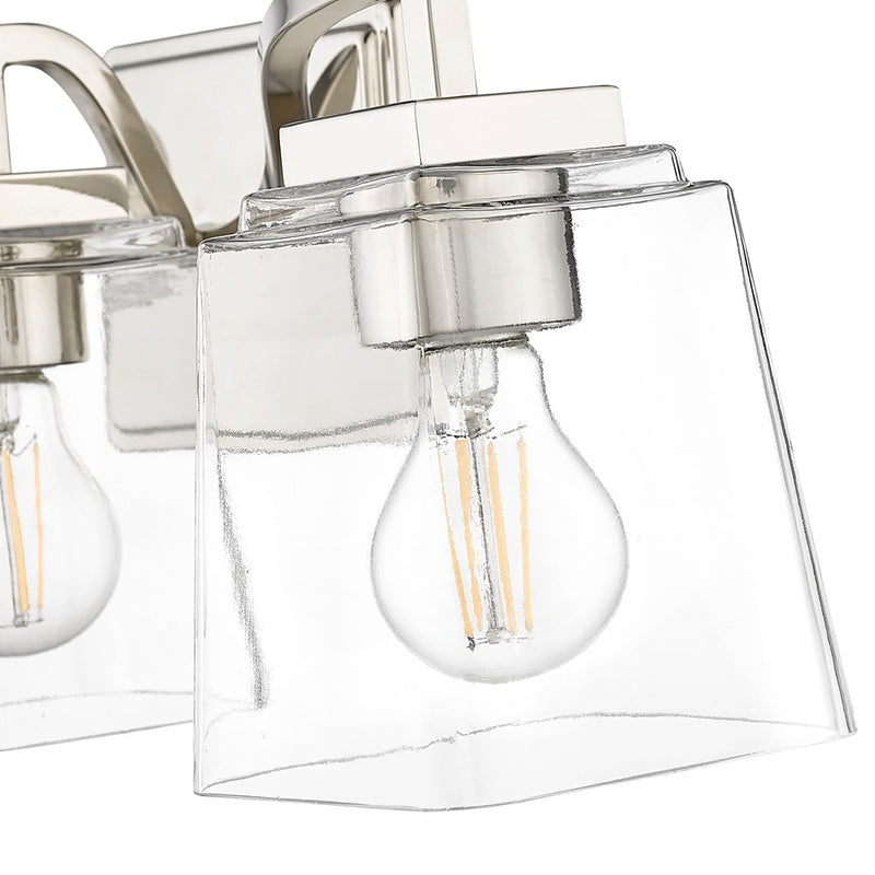 Millennium Lighting Avenna 3Lt Vanity, Polished Nickel/Clear