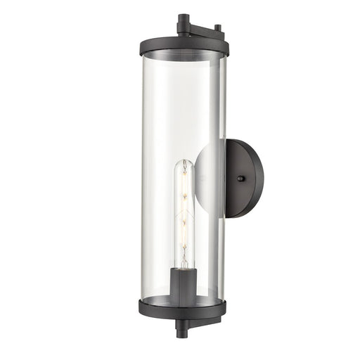 Millennium Lighting Beckham 1Lt 18" Outdoor Sconce, Black/Clear - 240101-TBK