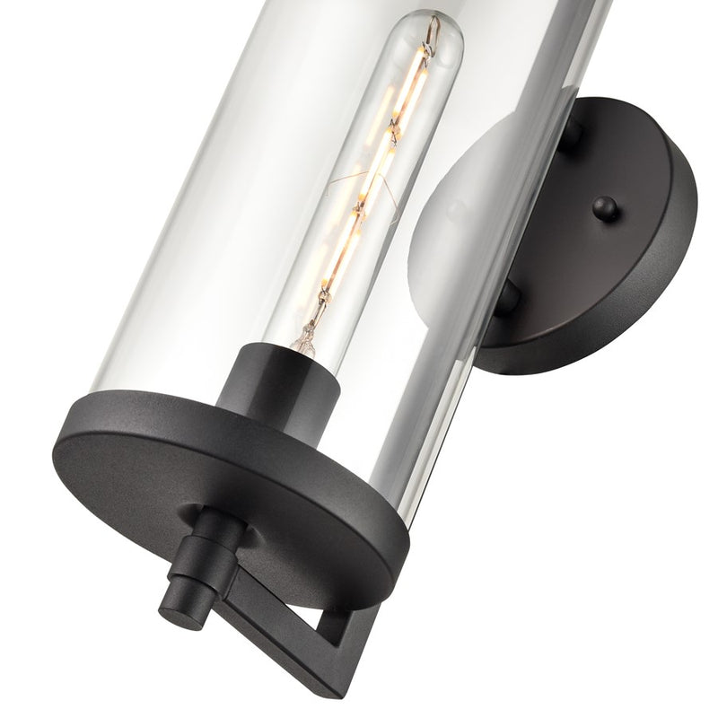 Millennium Lighting Beckham 1Lt 18" Outdoor Sconce, Black/Clear
