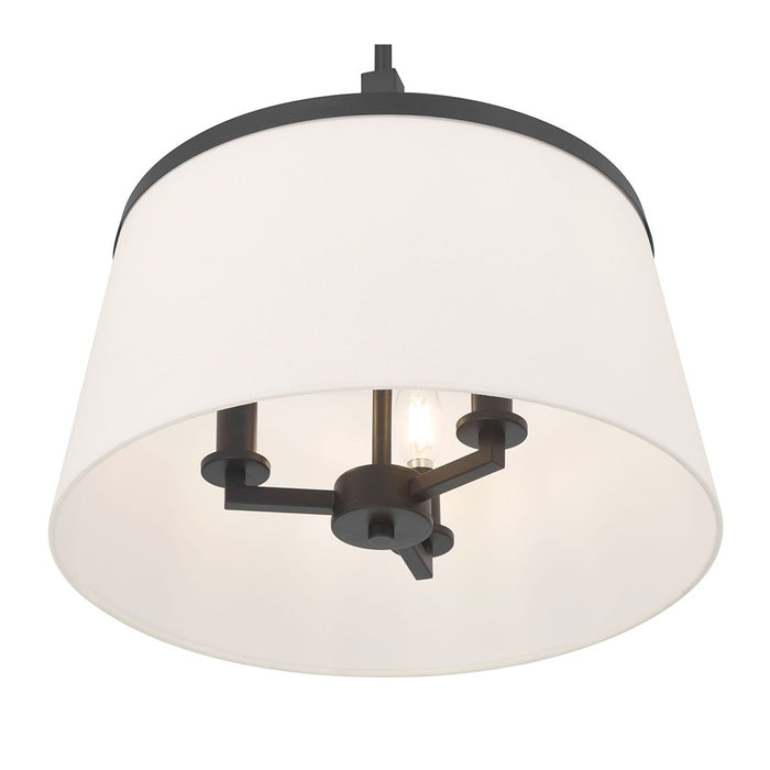 Millennium Lighting Montrine 3Lt Pendant, Matte Black/White