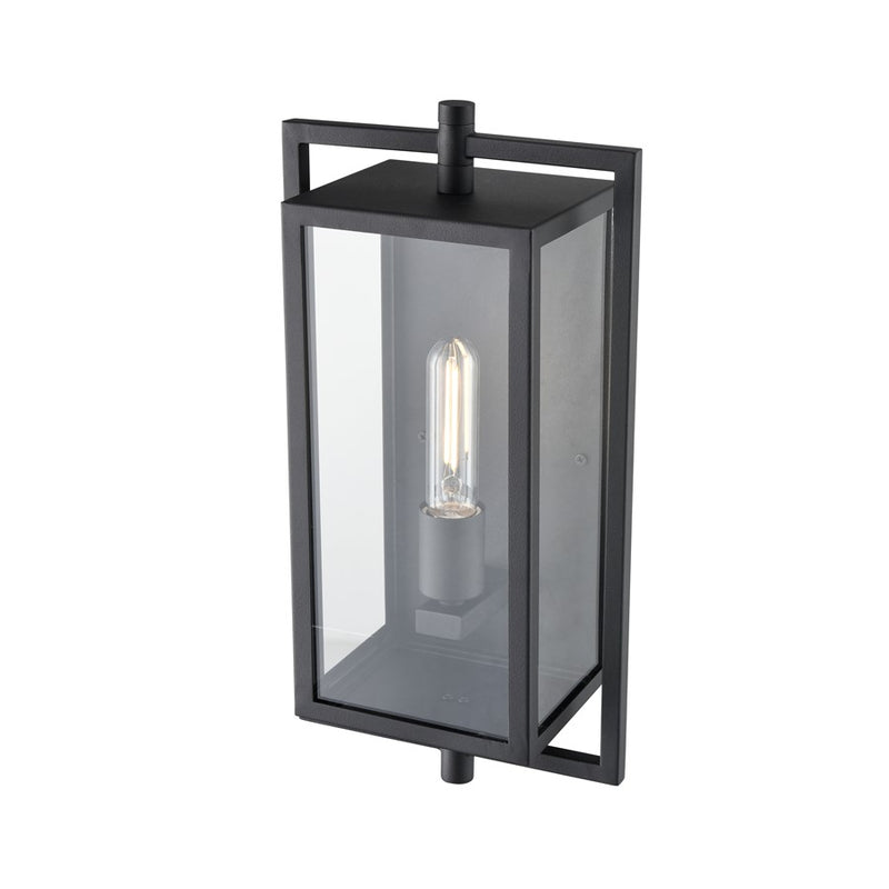 Millennium Lighting Rankin 1Lt Outdoor Wall Sconce, Black/Clear