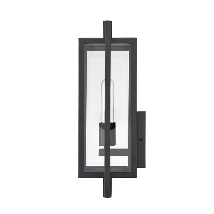Millennium Lighting Rankin 1Lt Outdoor Wall Sconce, Black/Clear
