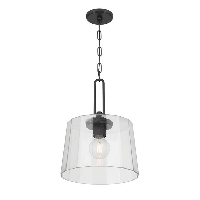 Millennium Lighting Diamara 1Lt Pendant, Matte Black/Clear - 250101-MB