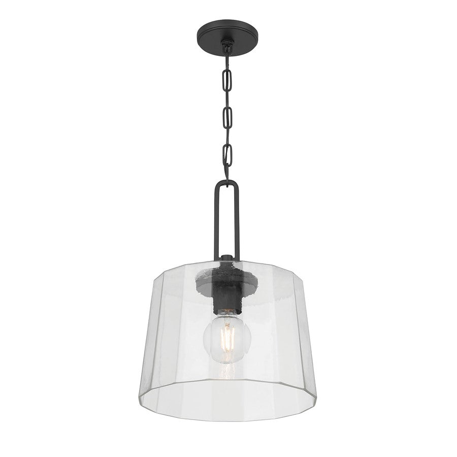 Millennium Lighting Diamara 1Lt Pendant, Matte Black/Clear - 250101-MB