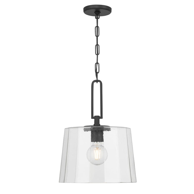 Millennium Lighting Diamara 1Lt Pendant, Matte Black/Clear