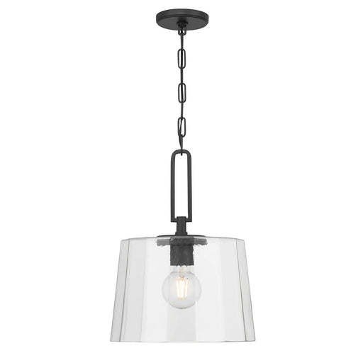 Millennium Lighting Diamara 1Lt Pendant, Matte Black/Clear