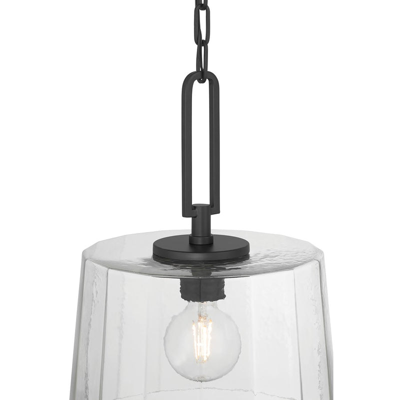 Millennium Lighting Diamara 1Lt Pendant, Matte Black/Clear