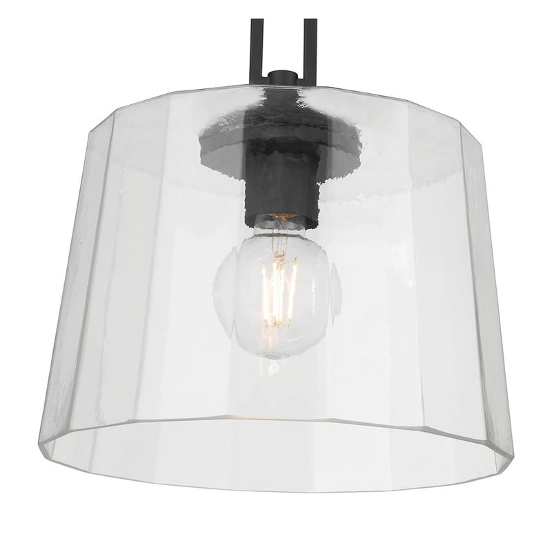 Millennium Lighting Diamara 1Lt Pendant, Matte Black/Clear