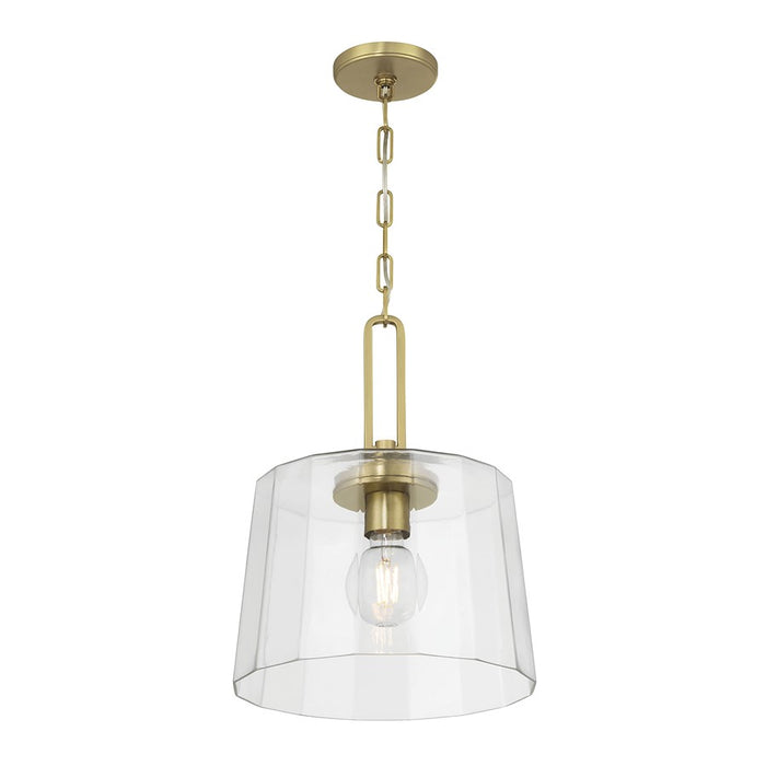 Millennium Lighting Diamara 1Lt Pendant, Vintage Brass/Clear - 250101-VB