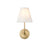 Millennium Lighting Ami 1Lt 7" Wall Sconce, Vintage Brass/White