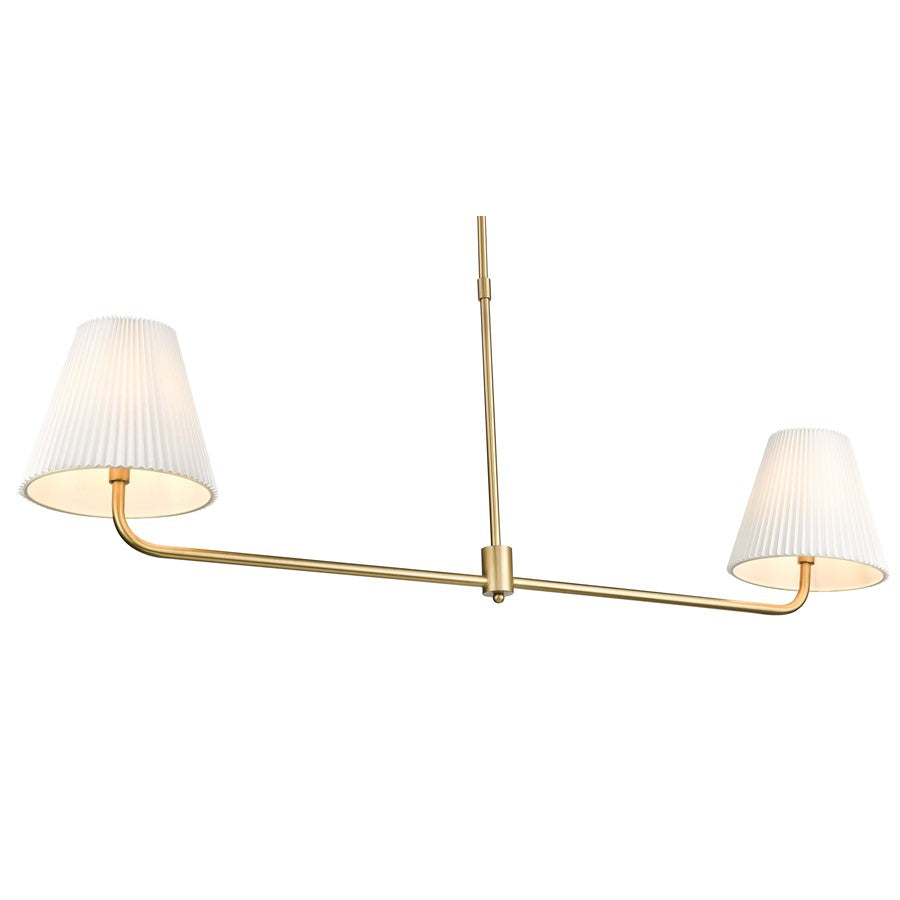 Millennium Lighting Ami 2Lt 48" Island, Vintage Brass/White - 25102-VB