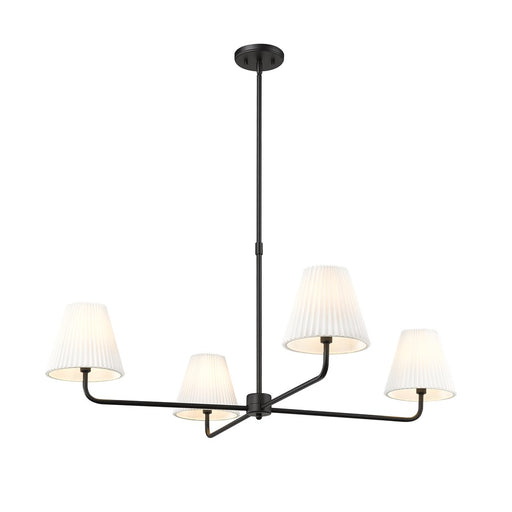 Millennium Lighting Ami 4Lt 40" Chandelier, Black/White - 25104-MB