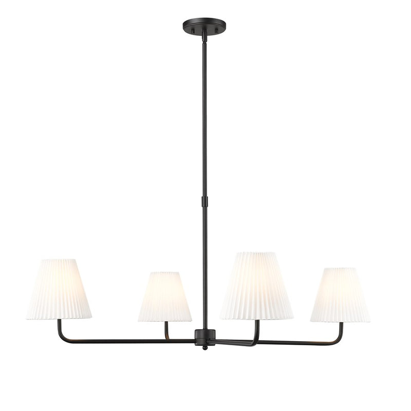 Millennium Lighting Ami 4Lt 40" Chandelier, Black/White