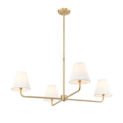 Millennium Lighting Ami 4Lt 40" Chandelier, Vintage Brass/White - 25104-VB
