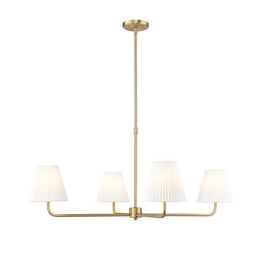 Millennium Lighting Ami 4Lt 40" Chandelier, Vintage Brass/White