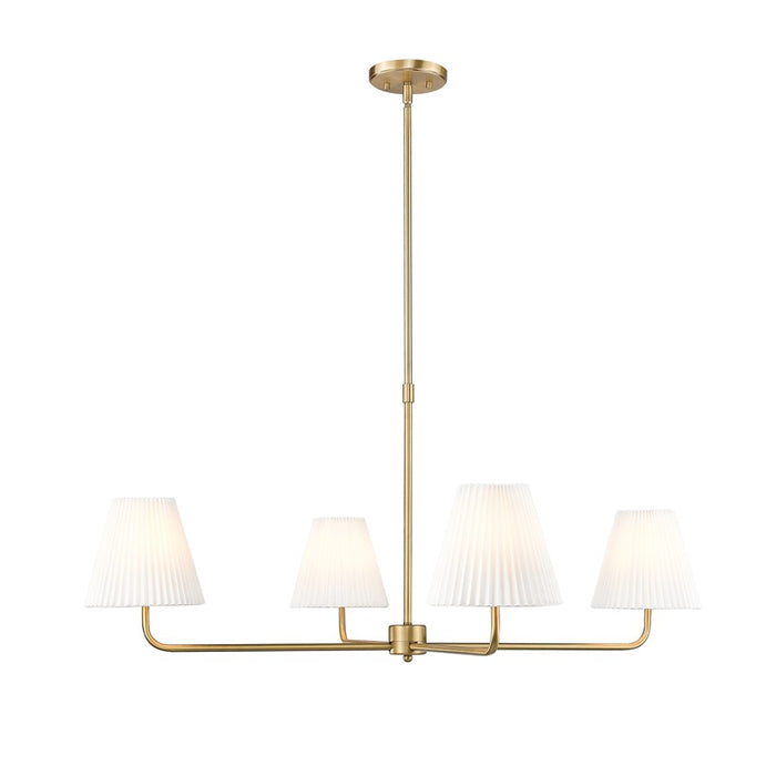 Millennium Lighting Ami 4Lt 40" Chandelier, Vintage Brass/White