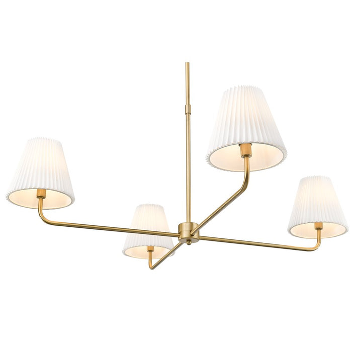 Millennium Lighting Ami 4Lt 40" Chandelier, Vintage Brass/White