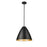 Millennium Lighting Kayman 1Lt 15" Pendant, Black/ Gold - 25201-MB