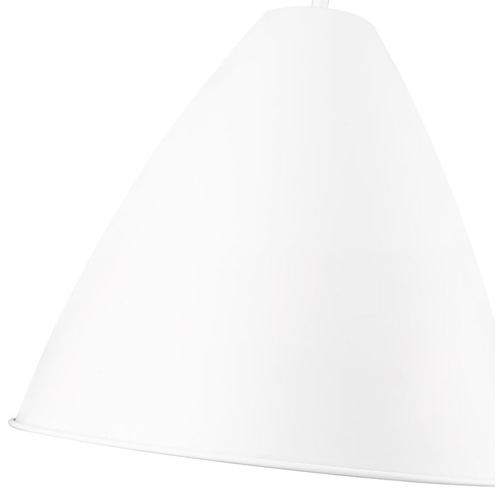 Millennium Lighting Kayman 1Lt 15" Pendant, White/ Gold