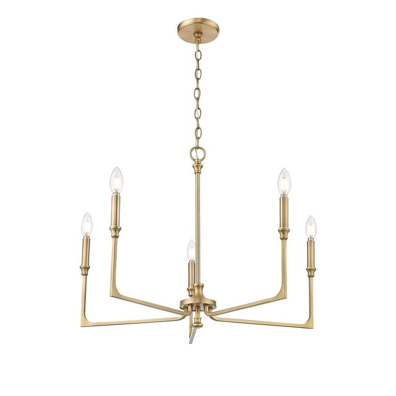 Millennium Lighting Azara 5Lt 28" Chandelier, Vintage Brass - 25305-VB