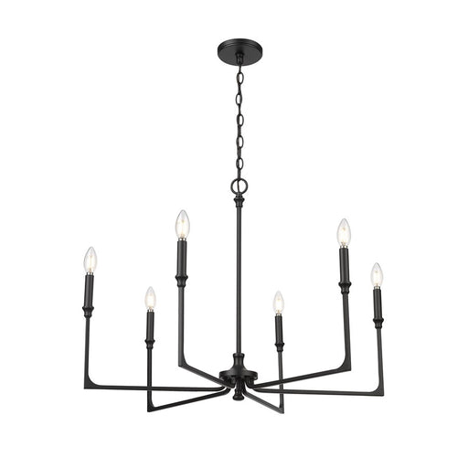 Millennium Lighting Azara 6Lt 32" Chandelier, Black - 25306-MB