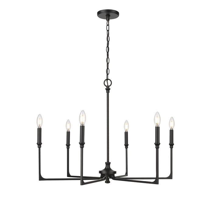 Millennium Lighting Azara 6Lt 32" Chandelier, Black