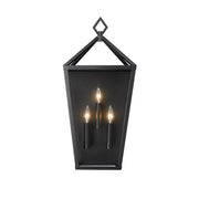 Millennium Lighting Arnold 3Lt Outdoor Wall Sconce, Coated Black - 2533-PBK