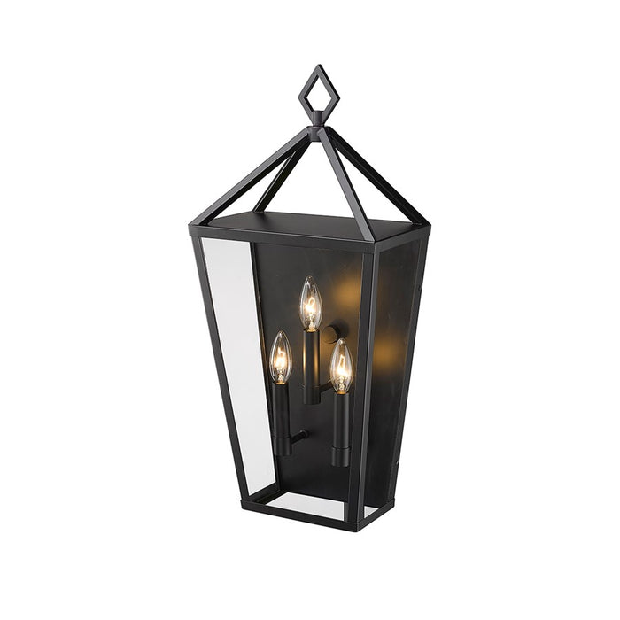 Millennium Lighting Arnold 3Lt Outdoor Wall Sconce, Coated Black