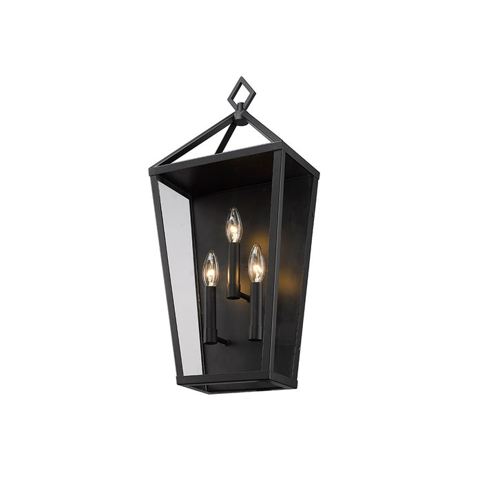 Millennium Lighting Arnold 3Lt Outdoor Wall Sconce, Coated Black