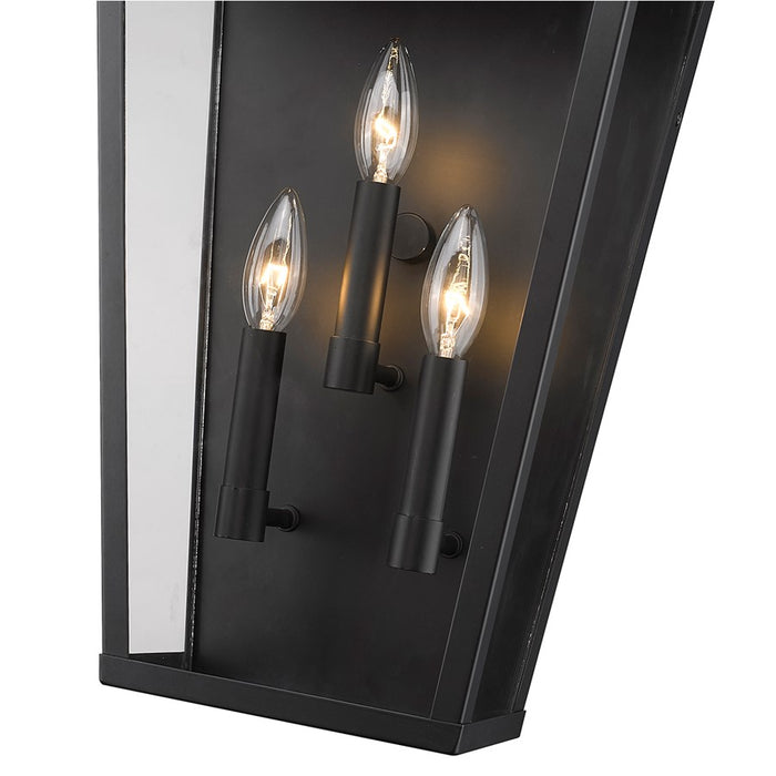 Millennium Lighting Arnold 3Lt Outdoor Wall Sconce, Coated Black
