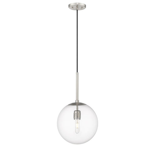 Millennium Lighting Kairo 1Lt 12" Pendant, Brushed Nickel/Clear