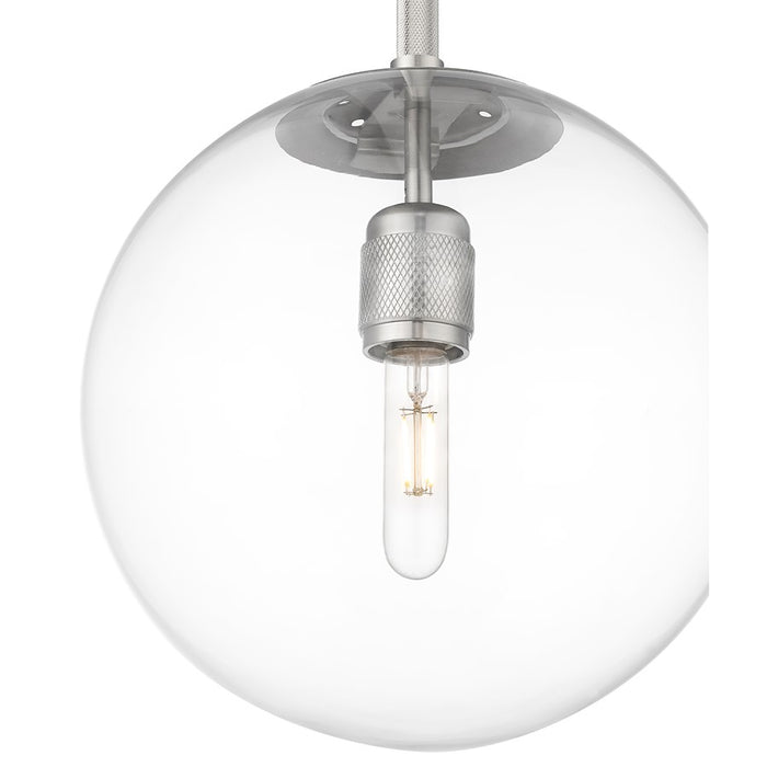Millennium Lighting Kairo 1Lt 12" Pendant, Brushed Nickel/Clear